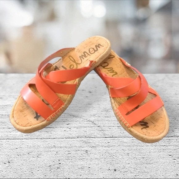 Sam Edelman leather strappy flip flop/sandals/ espadrilles slides size 7 - Picture 8 of 14